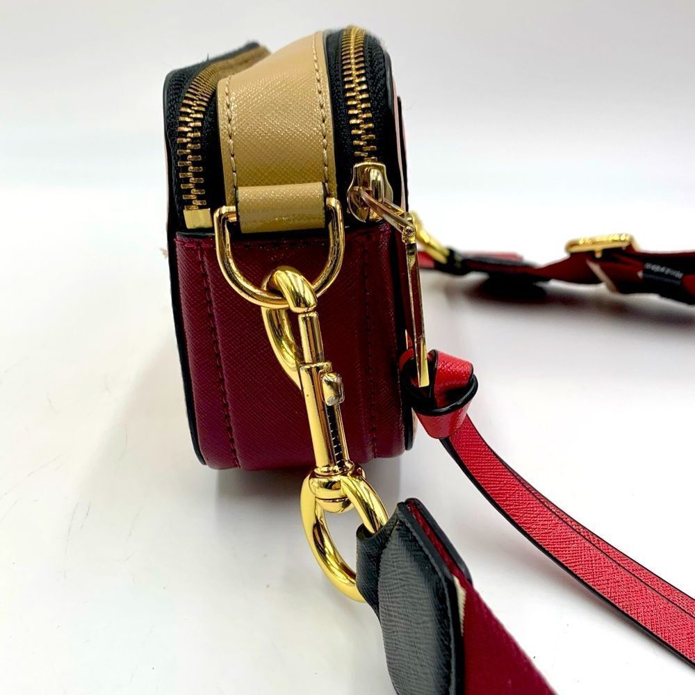 Auth Marc Jacobs Pink Beige Snapshot Crossbody Camera Bag Preloved Very Good - Picture 5 of 13